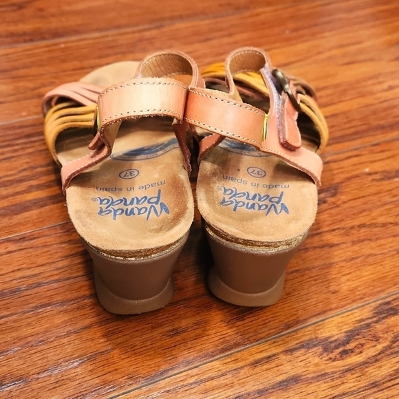 Wanda Panda Strappy Neutral Wedges - Picture 2 of 7